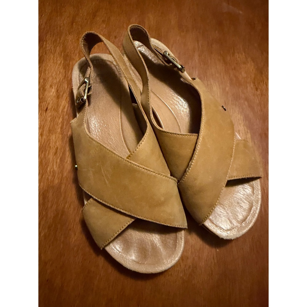 UGG Kari Tan Leather Crisscross Slingback Sandals 1092259 Women 8